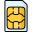 Icon related to the availability of a SIM card.